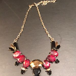Red statement necklace